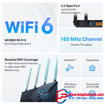 Router WiFi 6 AX3000 TP-LINK Archer AX55 Pro