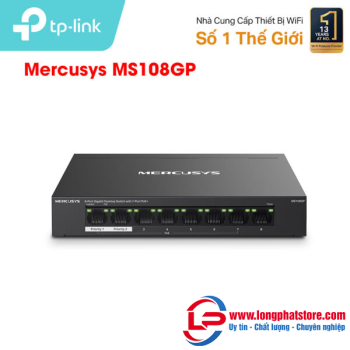 Switch 8 Cổng Gigabit với 7 Cổng PoE+ Mercusys MS108GP