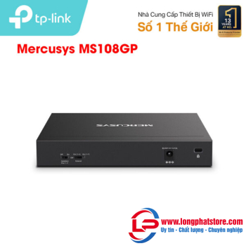 Switch 8 Cổng Gigabit với 7 Cổng PoE+ Mercusys MS108GP