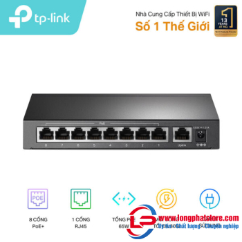 Switch 9 Cổng 10/100Mbps với 8 Cổng PoE+ TP-LINK TL-SF1009P