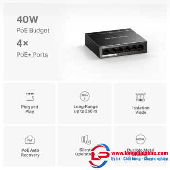 Switch Để Bàn 6 Cổng 10/100M Mercusys MS106LP