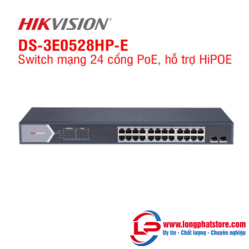 Switch mạng 24 cổng PoE HIKVISION DS-3E0528HP-E