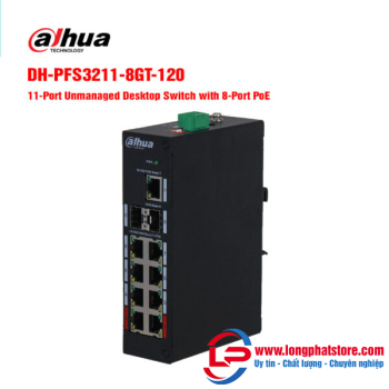 Switch PoE 8 port DAHUA DH-PFS3211-8GT-120