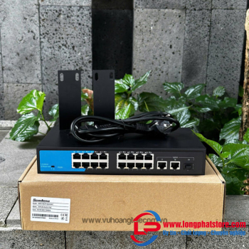 Switch mạng 19 cổng SCODENO S200-19GTP-SG2-MAC (16 cổng PoE)