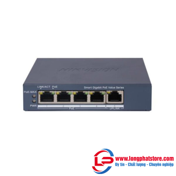 Switch mạng thông minh 4 cổng PoE Gigabit HIKVISION DS-3E1505P-EI/M