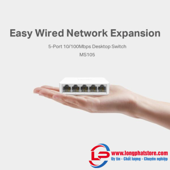 Switch Để Bàn Mini 5 Cổng 10/100M Mercusys MS105