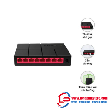 Switch Để Bàn Mini 8 Cổng 10/100/1000M Mercusys MS108G