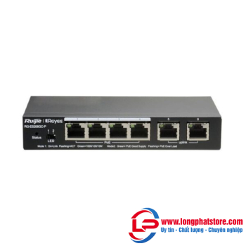 Switch POE 6 cổng 10/100/1000BASE-T Ruijie Reyee RG-ES206GC-P