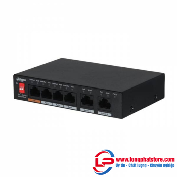 Switch POE 6 cổng 10/100Mbps DAHUA DH-PFS3006-4ET-60