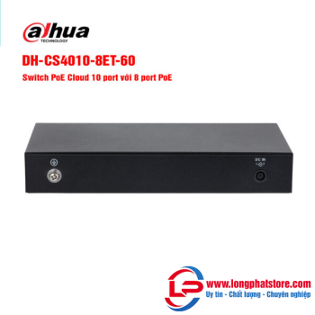 Switch PoE Cloud 10 port DAHUA DH-CS4010-8ET-60
