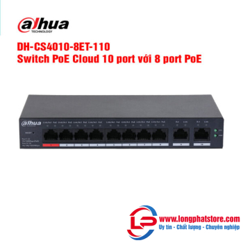 Switch PoE Cloud 10 port DAHUA DH-CS4010-8ET-110