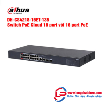 Switch PoE Cloud 18 port DAHUA DH-CS4218-16ET-135