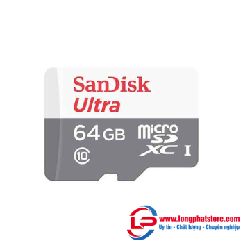 Thẻ nhớ giám sát Micro SD 64Gb SANDISK Ultra SDSQQNR-064G-GN6MN