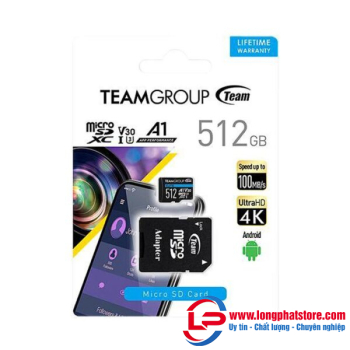 Thẻ nhớ Team Group Elite 512G UHS-I U3 V30 A1 – TEAUSDX512GIV30A103