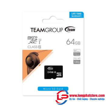 Thẻ nhớ Team Group Elite 64GB UHS-I U3 V30 A1 -TEAUSDX64GIV30A103