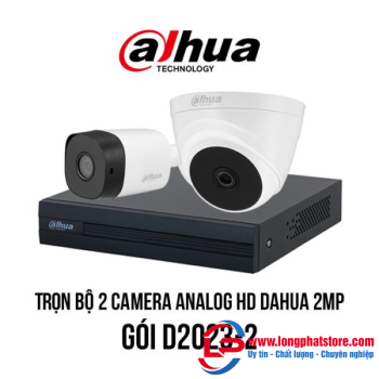 Trọn bộ 2 camera Analog HD DAHUA 2MP giá rẻ [D2023-2]