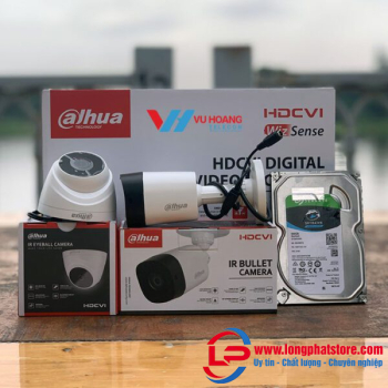 Trọn bộ 2 camera Analog HD DAHUA 2MP giá rẻ [D2023-2]