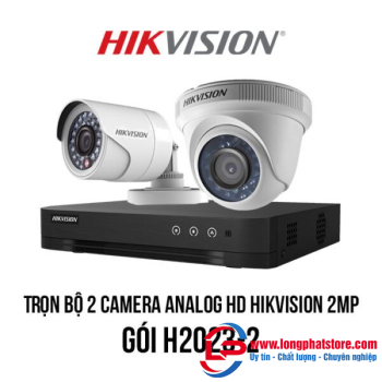Trọn bộ 2 camera Analog HD HIKVISION 2MP giá rẻ [H2023-2]