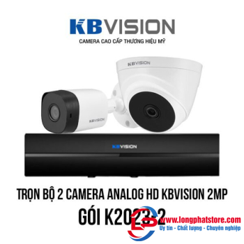 Trọn bộ 2 camera Analog HD KBVISION 2MP giá rẻ [K2023-2]