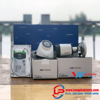 Trọn bộ 2 camera Analog HD KBVISION 2MP giá rẻ [K2023-2]