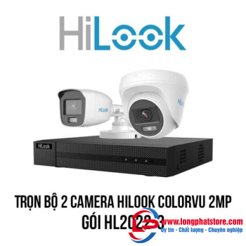 Trọn bộ 2 camera HiLook ColorVu 2MP [Ban Đêm Có Màu]