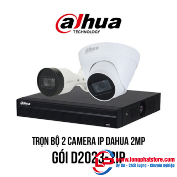 Trọn bộ 2 camera IP Dahua 2MP giá rẻ [D2023-2IP]