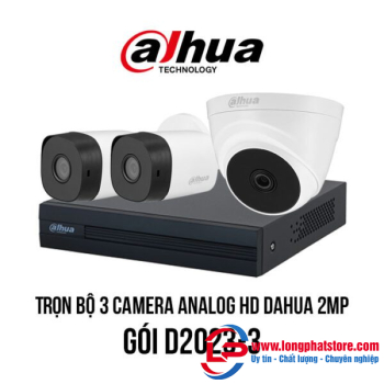 Trọn bộ 3 camera Analog HD DAHUA 2MP giá rẻ [D2023-3]