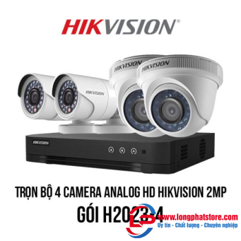 Trọn bộ 4 camera Analog HD HIKVISION 2MP giá rẻ [H2023-4]