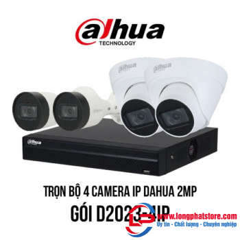 Trọn bộ 4 camera IP Dahua 2MP giá rẻ [D2023-4IP]
