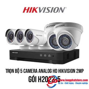 Trọn bộ 5 camera Analog HD HIKVISION 2MP giá rẻ [H2023-5]