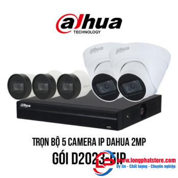 Trọn bộ 5 camera IP Dahua 2MP giá rẻ [D2023-5IP]