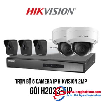 Trọn bộ 5 camera IP Hikvision 2MP giá rẻ [H2023-5IP]