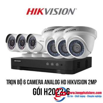 Trọn bộ 6 camera Analog HD HIKVISION 2MP giá rẻ [H2023-6]