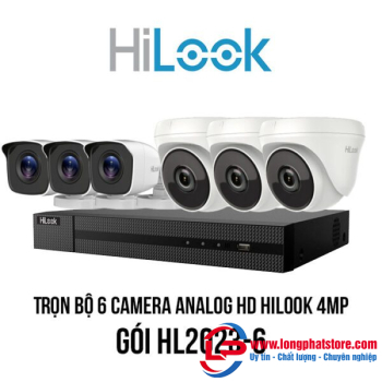 Trọn bộ 6 camera Analog HD HiLook 4MP giá rẻ [HL2023-6]
