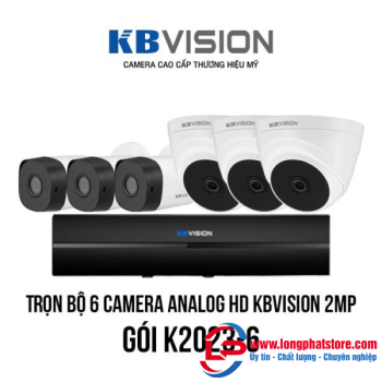 Trọn bộ 6 camera Analog HD KBVISION 2MP giá rẻ [K2023-6]