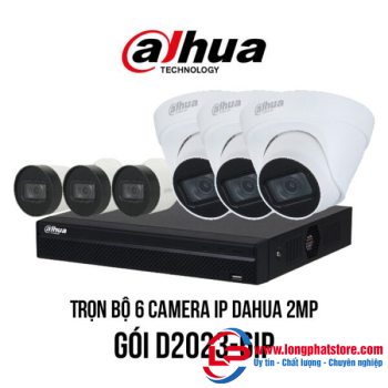 Trọn bộ 6 camera IP Dahua 2MP giá rẻ [D2023-6IP]
