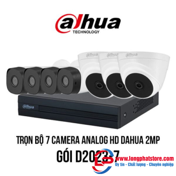 Trọn bộ 7 camera Analog HD DAHUA 2MP giá rẻ [D2023-7]