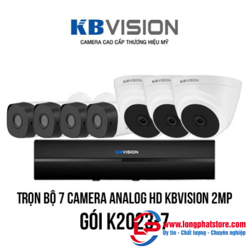 Trọn bộ 7 camera Analog HD KBVISION 2MP giá rẻ [K2023-7]