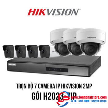 Trọn bộ 7 camera IP Hikvision 2MP giá rẻ [H2023-7IP]