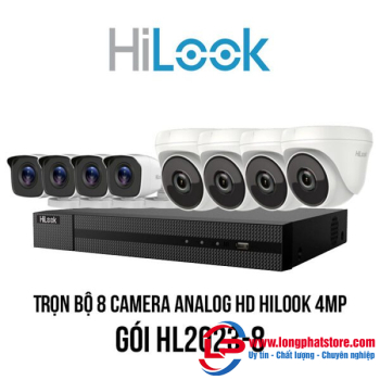 Trọn bộ 8 camera Analog HD HiLook 4MP giá rẻ [HL2023-8]