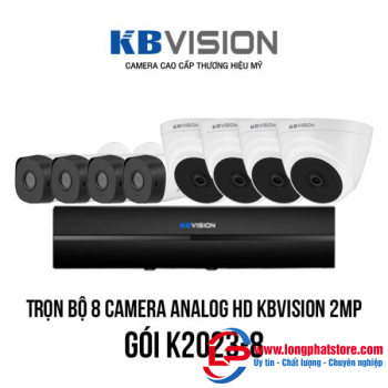 Trọn bộ 8 camera Analog HD KBVISION 2MP giá rẻ [K2023-8]