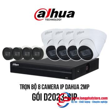 Trọn bộ 8 camera IP Dahua 2MP giá rẻ [D2023-8IP]