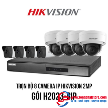 Trọn bộ 8 camera IP Hikvision 2MP giá rẻ [H2023-8IP]
