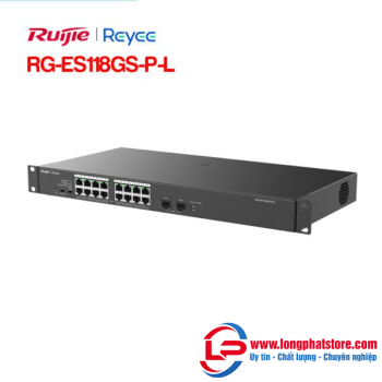 Unmanaged switch 16 cổng PoE RUIJIE REEYE RG-ES118GS-P-L