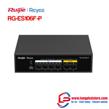 Unmanaged switch 4 cổng PoE RUIJIE REEYE RG-ES106F-P