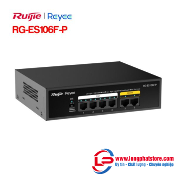 Unmanaged switch 4 cổng PoE RUIJIE REEYE RG-ES106F-P