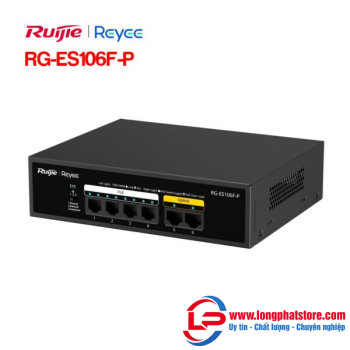 Unmanaged switch 4 cổng PoE RUIJIE REEYE RG-ES106F-P
