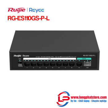 Unmanaged switch 8 cổng PoE RUIJIE REEYE RG-ES110GS-P-L