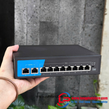 Switch mạng 10 cổng SCODENO S200-10GP-MAC (8 cổng PoE)